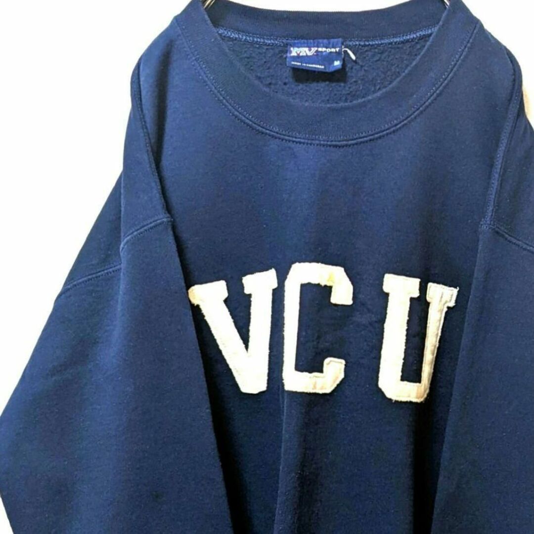MVスポーツ VCU ロゴ刺繍 スウェット ネイビー 紺色