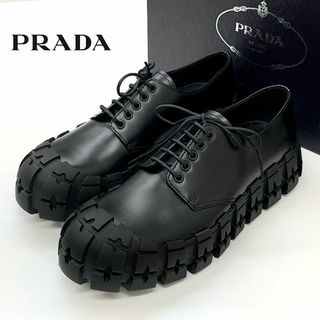 プラダ(PRADA)の6809 未使用 プラダ ブラッシュドレザー レースアップ ローファー メンズ (ドレス/ビジネス)