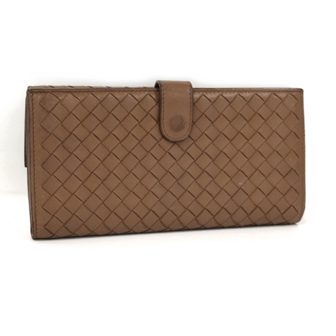 BOTTEGA VENETA 長財布 イントレチャート レザー キャメル BOTTEGA VENETA 長財布 イントレチャート レザー キャメル