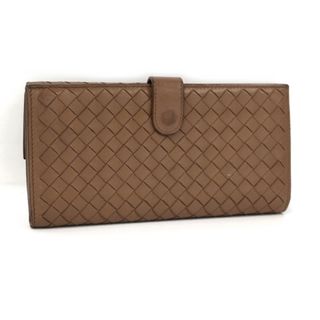 ボッテガヴェネタ(Bottega Veneta)のBOTTEGA VENETA 長財布 イントレチャート レザー キャメル(長財布)