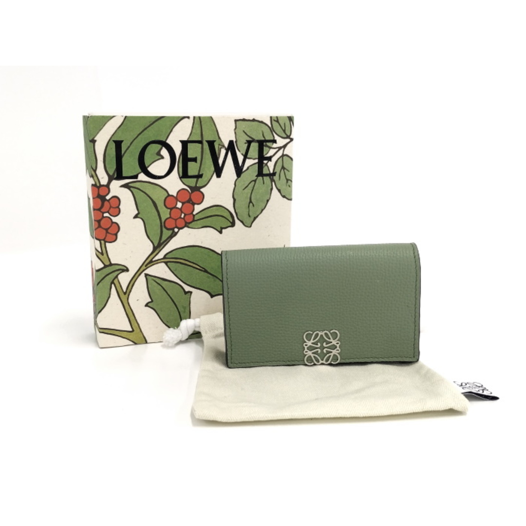 LOEWE(ロエベ)のLOEWE ビジネス カードホルダー カードケース アナグラム レザー グリーン レディースのファッション小物(名刺入れ/定期入れ)の商品写真