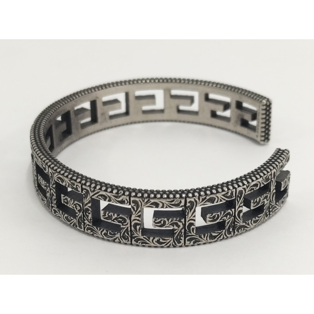 GUCCI - GUCCI バングル アラベスク スクエアG SV925 シルバー GUCCI - GUCCI バングル アラベスク スクエアG SV925 シルバー
