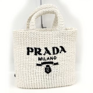 プラダ(PRADA)のPRADA トートバッグ ラフィア ホワイト 1BG422(トートバッグ)