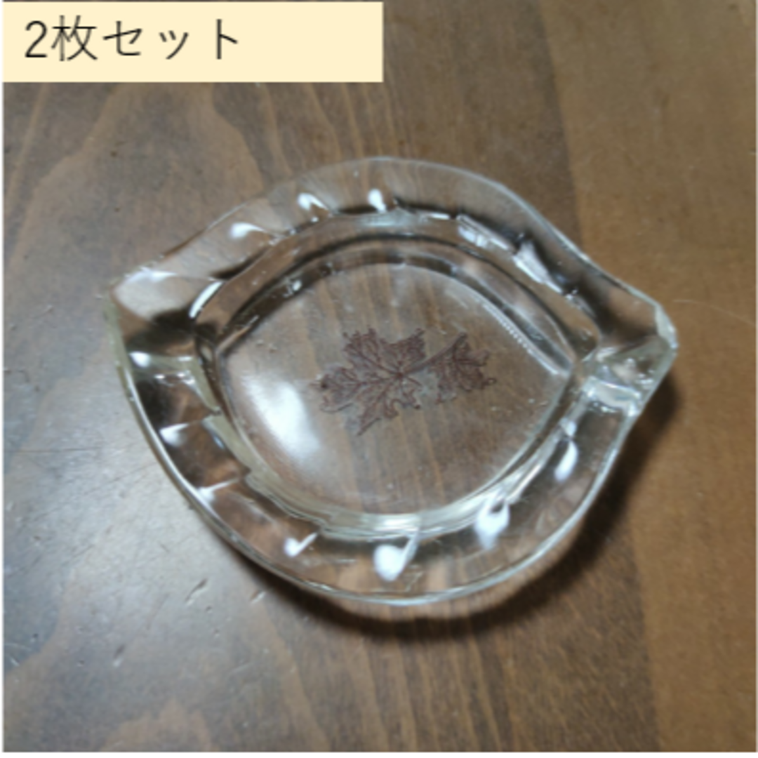 【ビンテージ】ガラス小皿【２枚組】食器