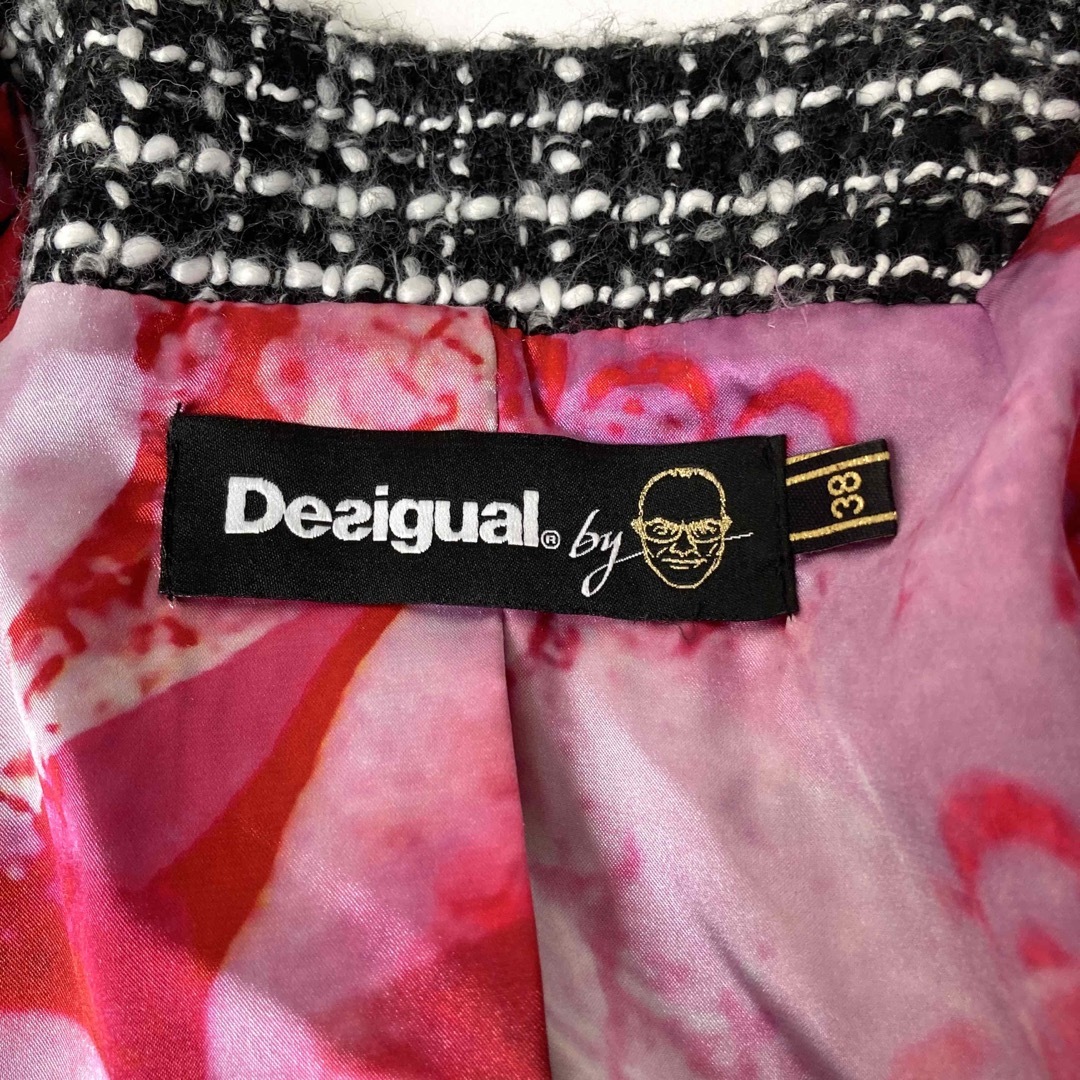 DESIGUAL(デシグアル)のDesigual クリスチャンラクロワ コラボ ツイード ジャケット チェック レディースのジャケット/アウター(テーラードジャケット)の商品写真