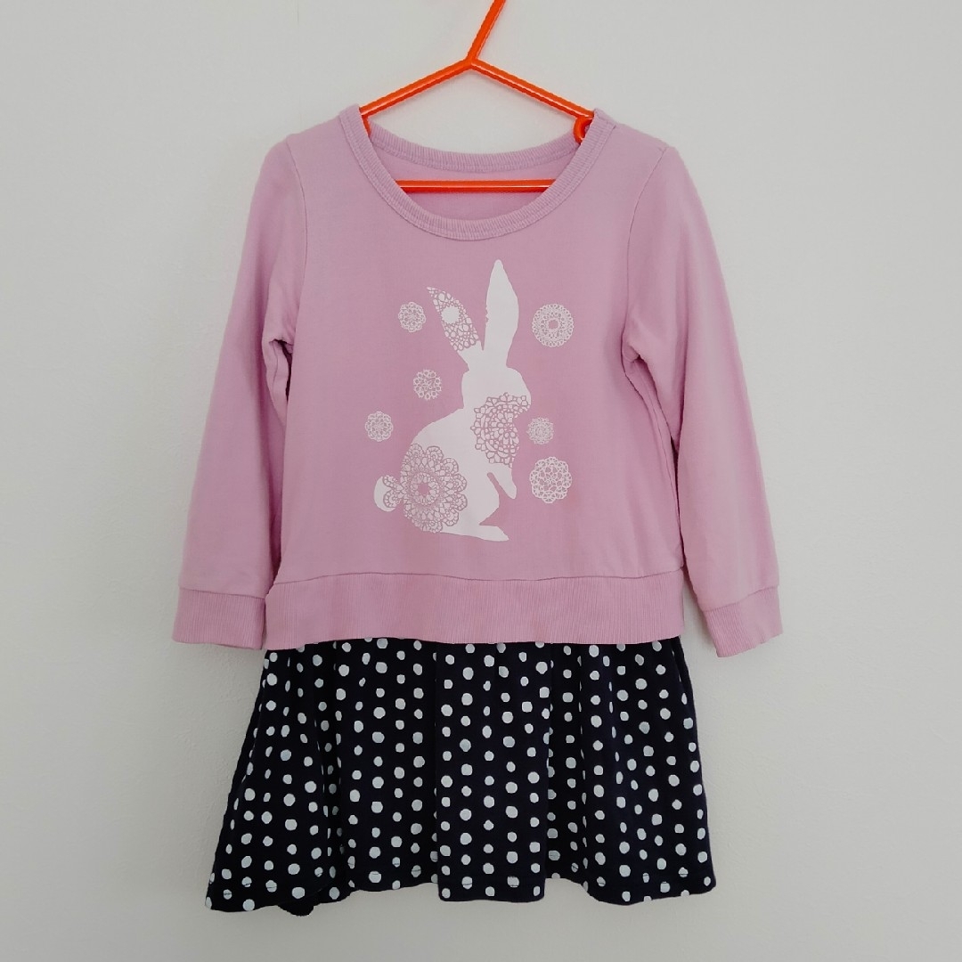 ベルメゾン(ベルメゾン)のワンピース　100   コットン　綿100% キッズ/ベビー/マタニティのキッズ服女の子用(90cm~)(ワンピース)の商品写真