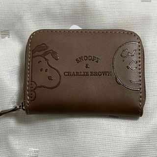 スヌーピー(SNOOPY)の【新品タグ付き】 スヌーピー　小銭入れ　コインケース　キャッシュレス　茶(コインケース)