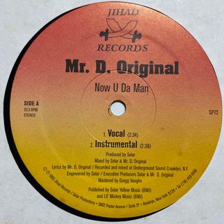 MR. D. ORIGINAL(ヒップホップ/ラップ)