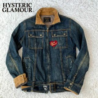 ヒステリックグラマー(HYSTERIC GLAMOUR)のヒステリックグラマー　デニム　ジャケット　ライダース　コーデュロイ　ワッペン(Gジャン/デニムジャケット)