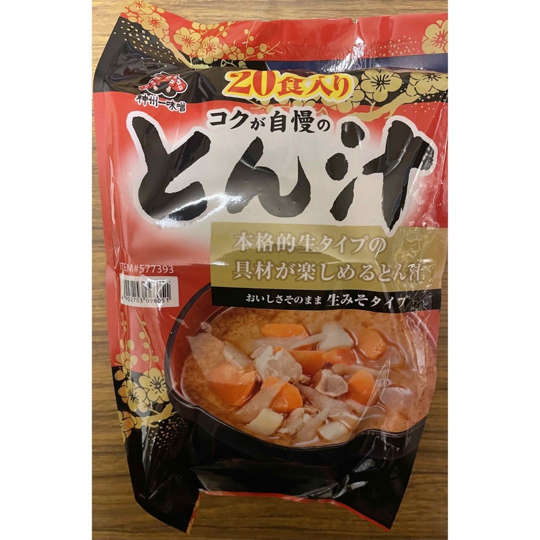 コストコの通販　神州一味噌とん汁２０食　ナスーズマン's　by　shop｜ラクマ