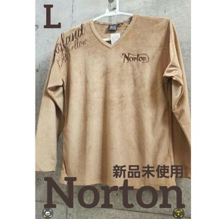 ノートン(Norton)の【新品未使用】Norton 　ノートン　フェイクスウェード Vネック ロンT(Tシャツ/カットソー(七分/長袖))