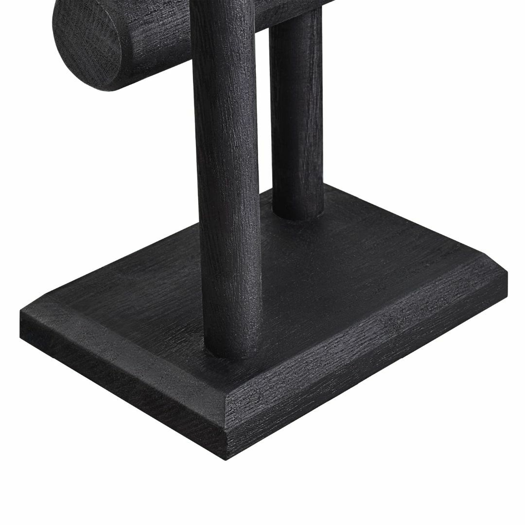 【色: ブラック】Ikee Design 2段木製ジュエリーブレスレットウォッチ 1