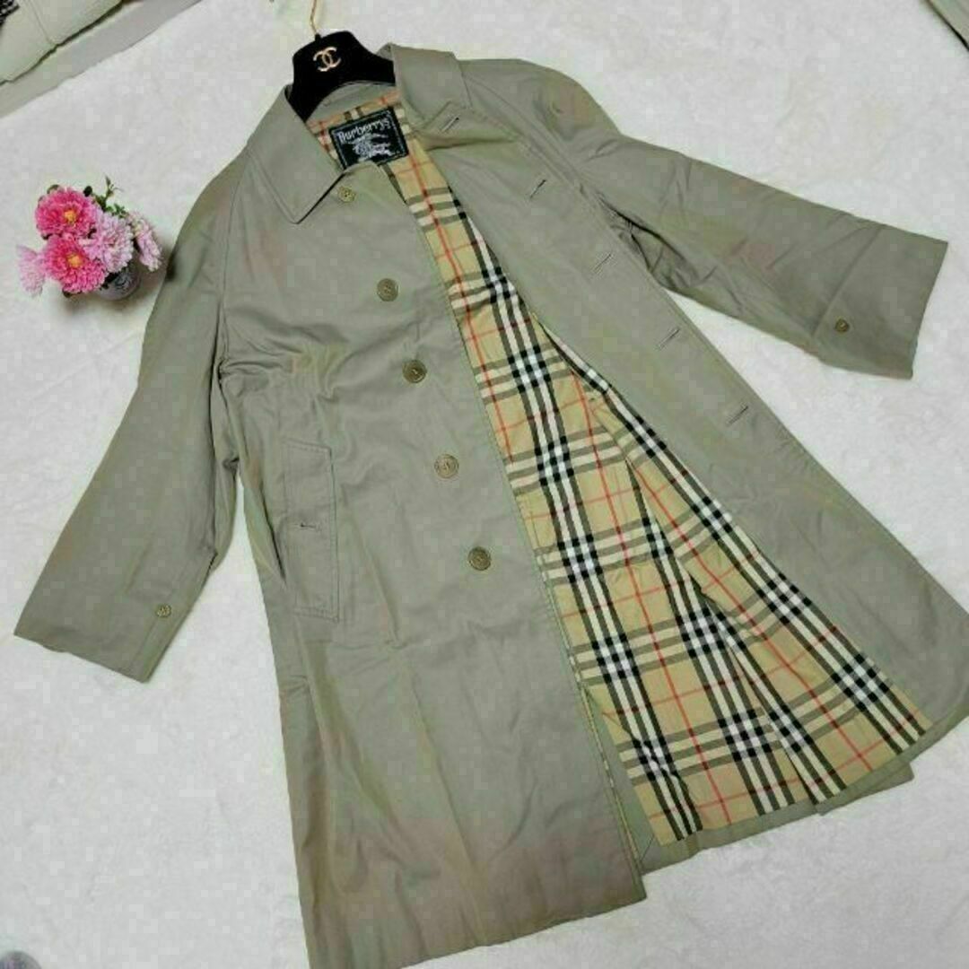 BURBERRY   BURBERRY 光沢 ノバチェック ロングコート ジャケット