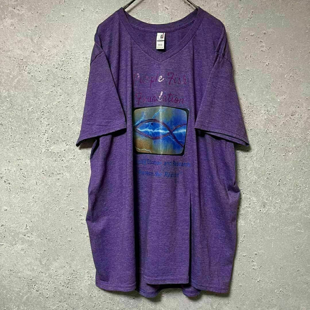 anvil アンビル Tシャツ 半袖 purple fish ゆるダボ XL 1