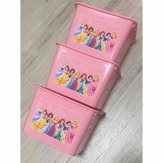 新品 ディズニープリンセス おもちゃ箱 収納ケース 2個