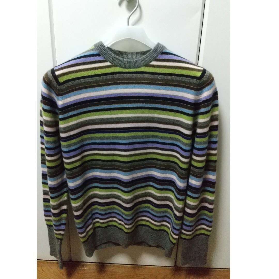 BALLANTYNE CASHMERE - バランタインマルチカラーボーダークルーネック