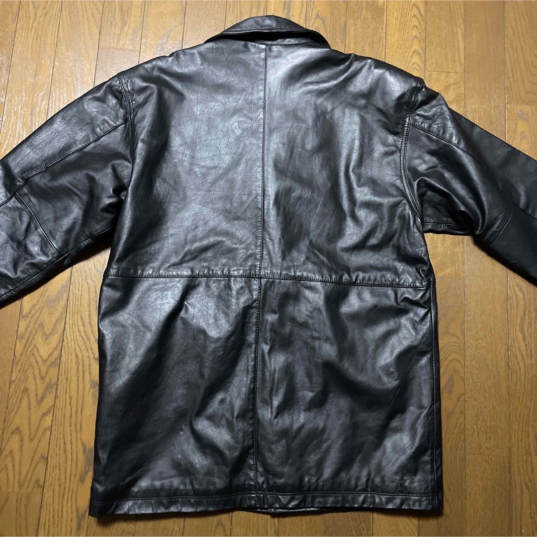 ヴィンテージ 90s 牛革 本皮 レザーコート メンズのジャケット/アウター(レザージャケット)の商品写真