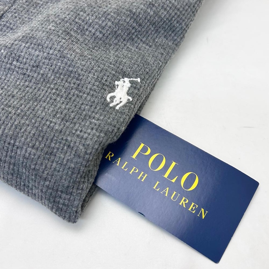 POLO RALPH LAUREN(ポロラルフローレン)の新品 ポロラルフローレン サーマル ロンＴ ヘンリーネック グレー Sサイズ メンズのトップス(Tシャツ/カットソー(七分/長袖))の商品写真