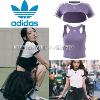 アディダス(adidas)のadidas 着こなし 3通り ♪ セパレート ショートシャツ タンク セット(Tシャツ(半袖/袖なし))