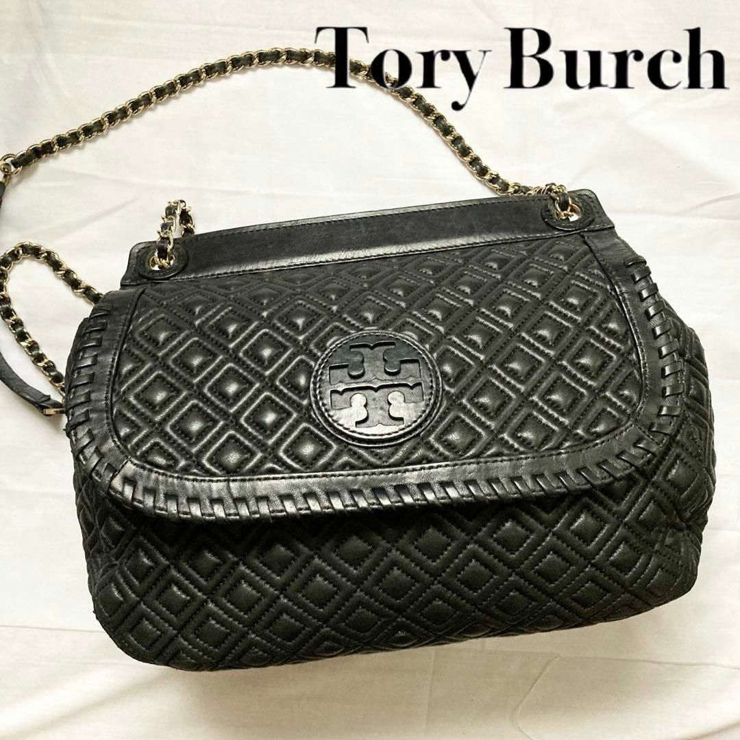 ✨2way✨Tory Burch ショルダーバッグ　ブラック　レザー　フレミング