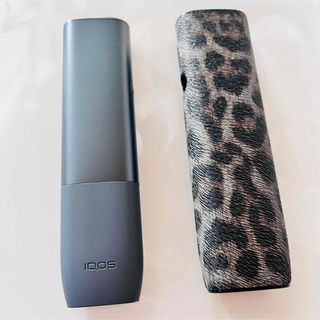 アイコス(IQOS)のアイコスイルマワンぺプルグレーとヒョウ柄iQOSケース(タバコグッズ)