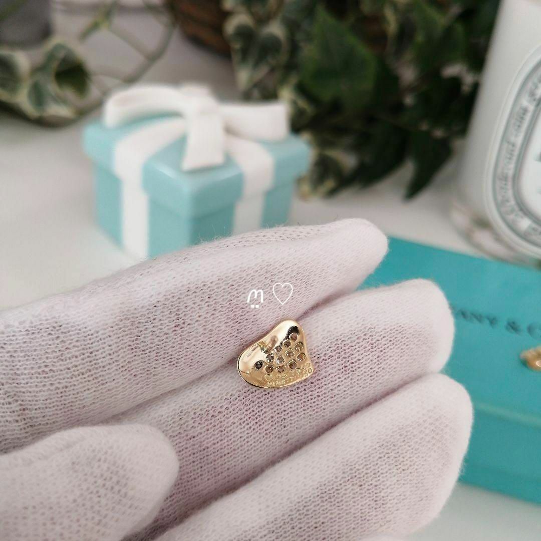 ティファニー カーブドハート ダイヤモンドピアス Ꮶ18ゴールド パヴェ 6
