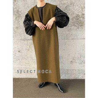 セレクトモカ(SELECT MOCA)のSELECT MOCA キーネックロングベストワンピース(ロングワンピース/マキシワンピース)