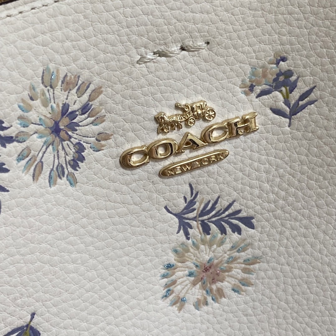 【美品】COACH スモール タウン バケット バッグ ダンデライオン フラワー