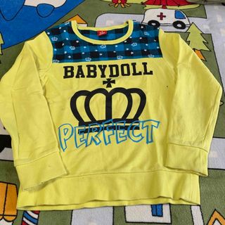 ベビードール(BABYDOLL)のベビードール　トレーナー　イエロー　140(Tシャツ/カットソー)