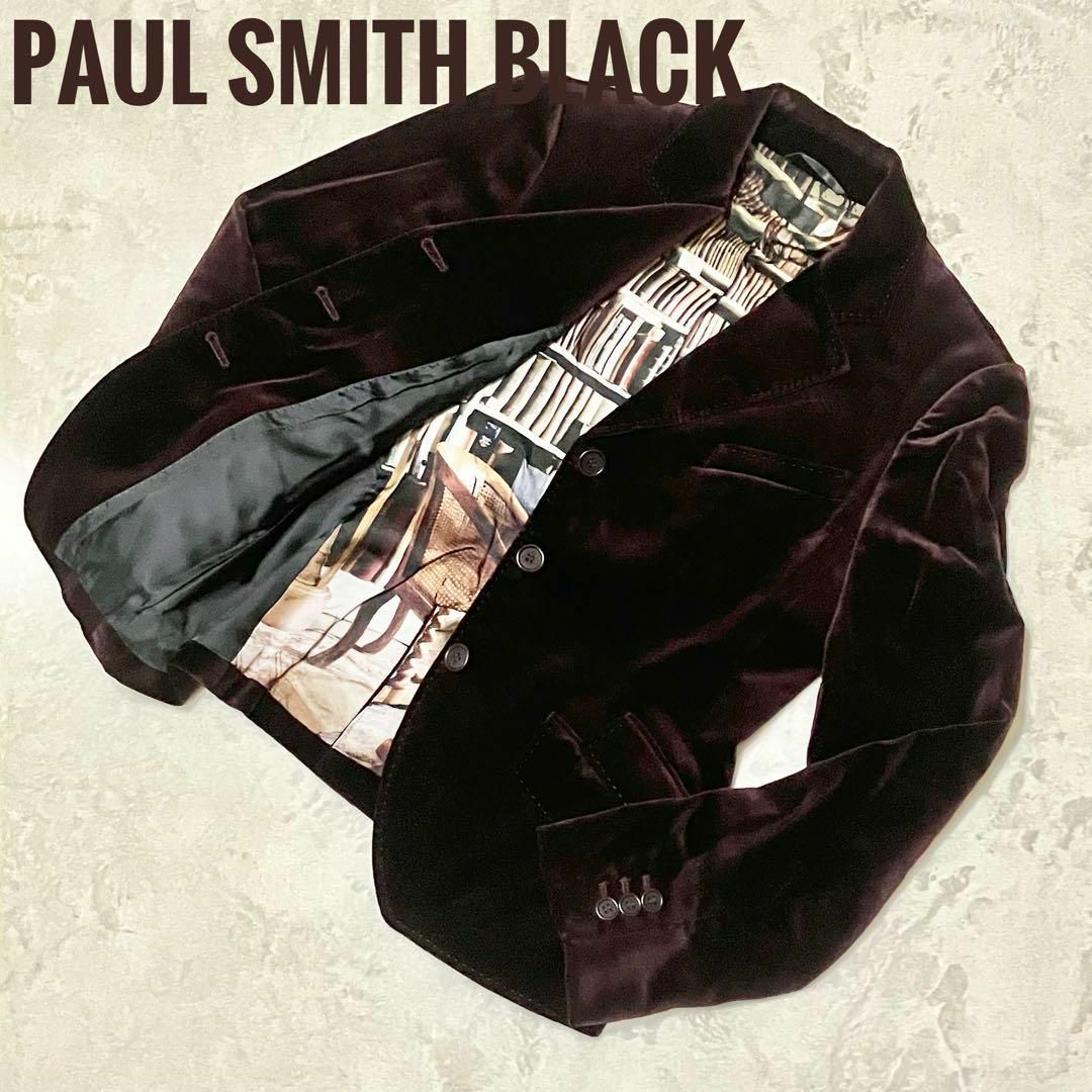 Paul Smith BLACK ポールスミス ブラック ベロア ボルドー