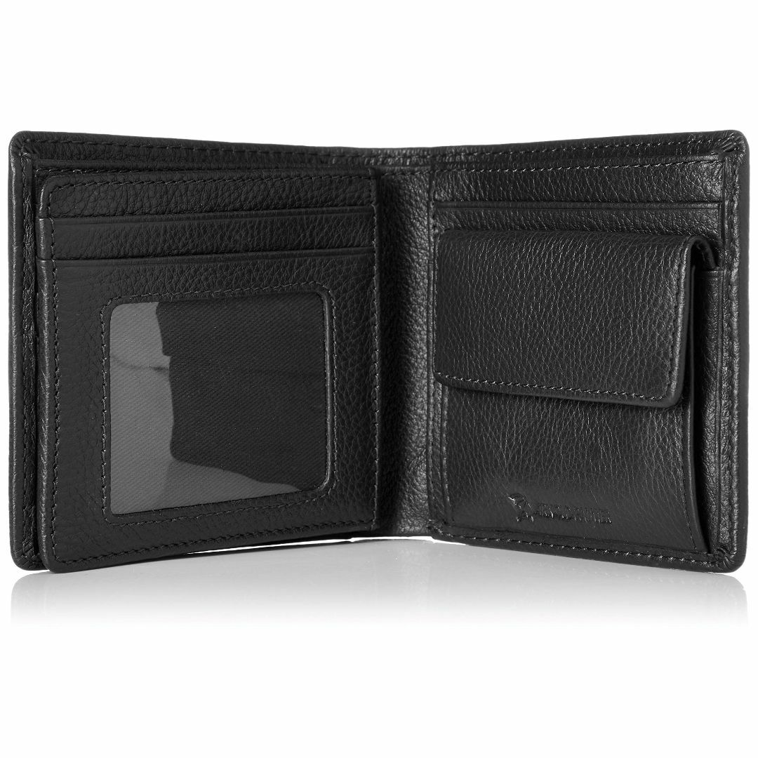 【色: black】アーノルドパーマー 財布 メンズ 二つ折り財布 多機能 中べ 2