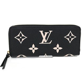 ルイヴィトン(LOUIS VUITTON)のルイ ヴィトン LOUIS VUITTON ポルトフォイユ・クレマンス ラウンドファスナー長財布 M81460 ブラック ベージュ 未使用品(財布)