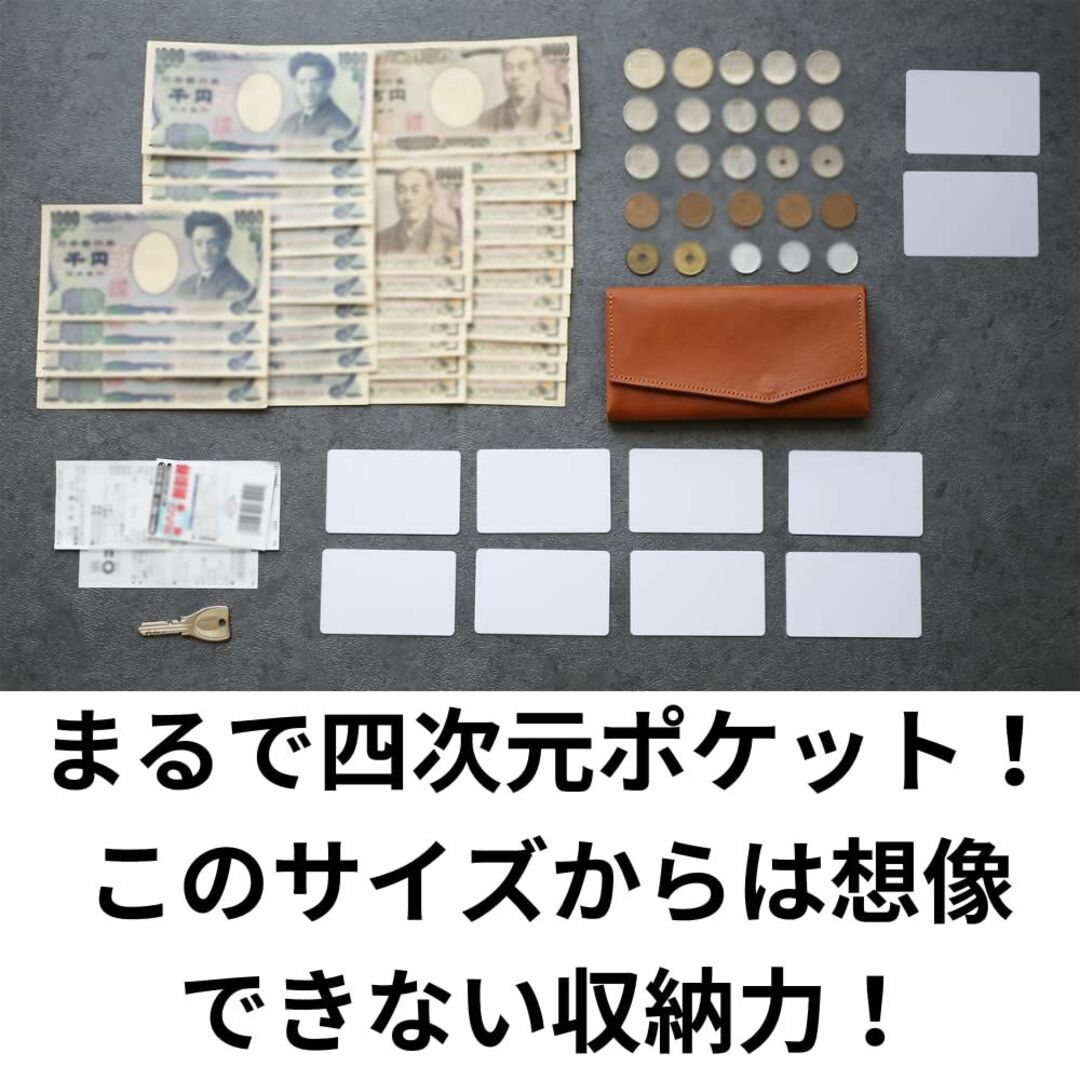 【色: Khaki】statusy il modo イルモード 日本製の本革長財 6