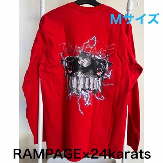 ザランページ(THE RAMPAGE)のRAMPAGE 24karatsコラボ 長袖Tシャツ 赤 M(ミュージシャン)