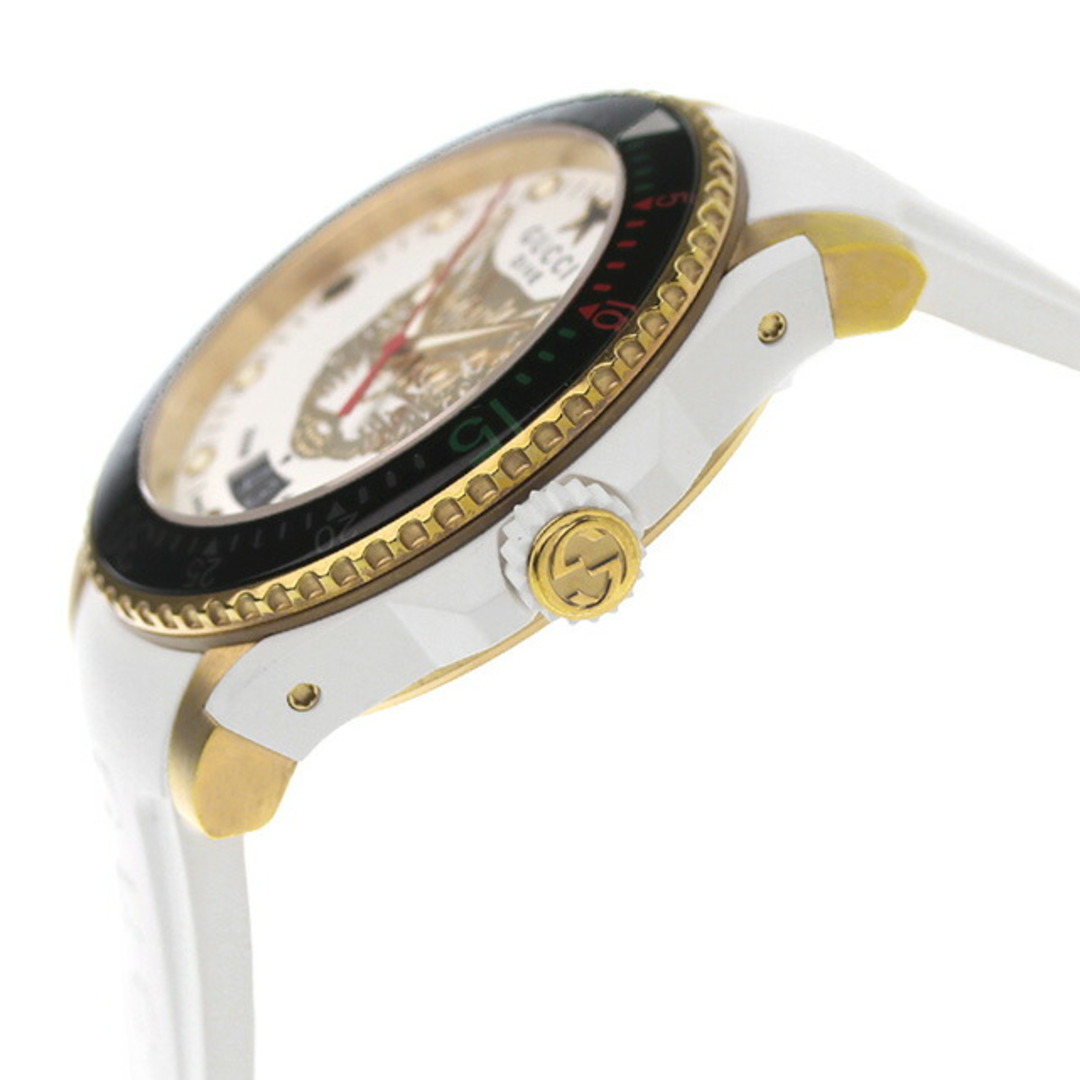 Gucci(グッチ)の【新品】グッチ GUCCI 腕時計 メンズ YA136322 ダイヴ クオーツ ホワイト/ゴールドxホワイト アナログ表示 メンズの時計(腕時計(アナログ))の商品写真