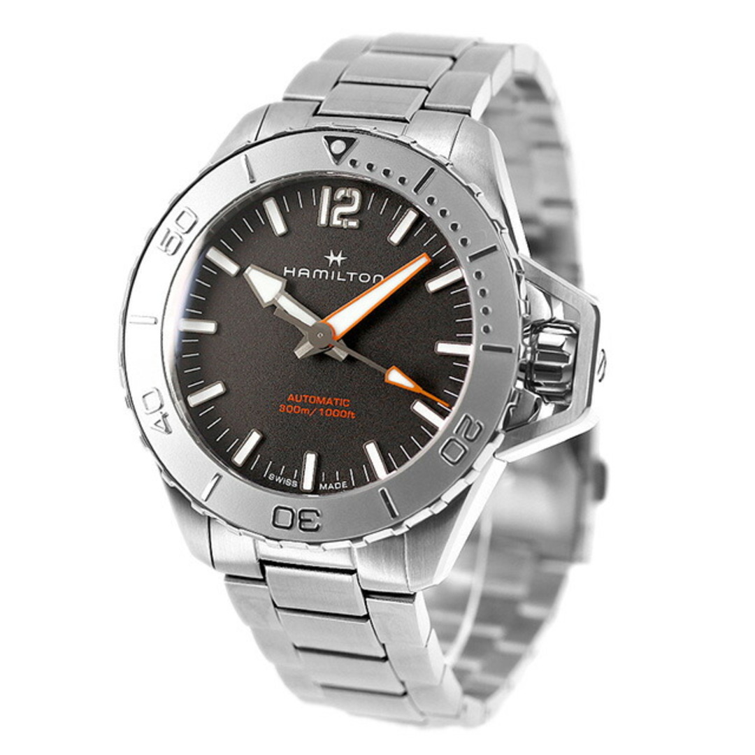 Hamilton(ハミルトン)の【新品】ハミルトン HAMILTON 腕時計 メンズ H77815130 オープンウォーター オート 自動巻き ブラックxシルバー アナログ表示 メンズの時計(腕時計(アナログ))の商品写真