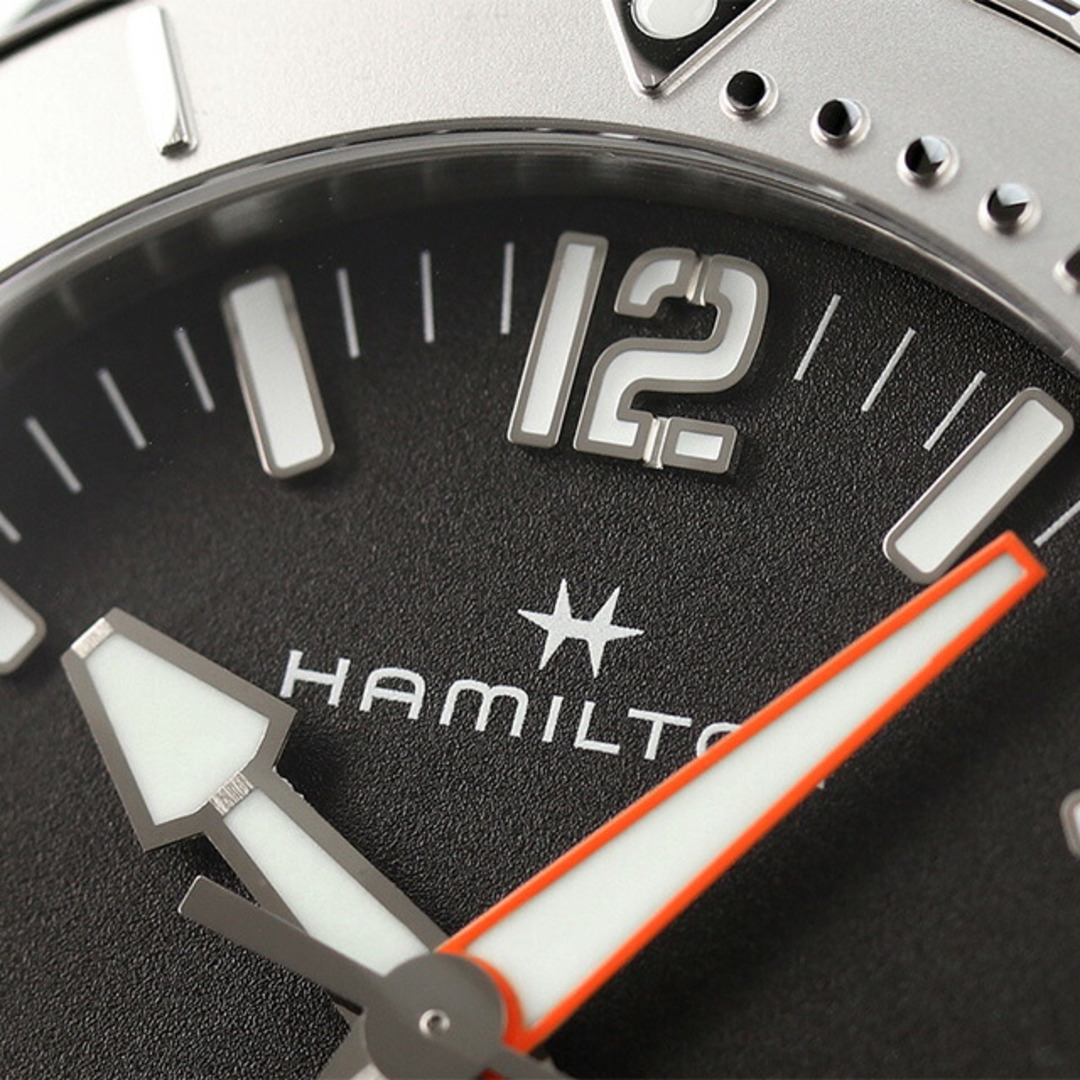 Hamilton(ハミルトン)の【新品】ハミルトン HAMILTON 腕時計 メンズ H77815130 オープンウォーター オート 自動巻き ブラックxシルバー アナログ表示 メンズの時計(腕時計(アナログ))の商品写真