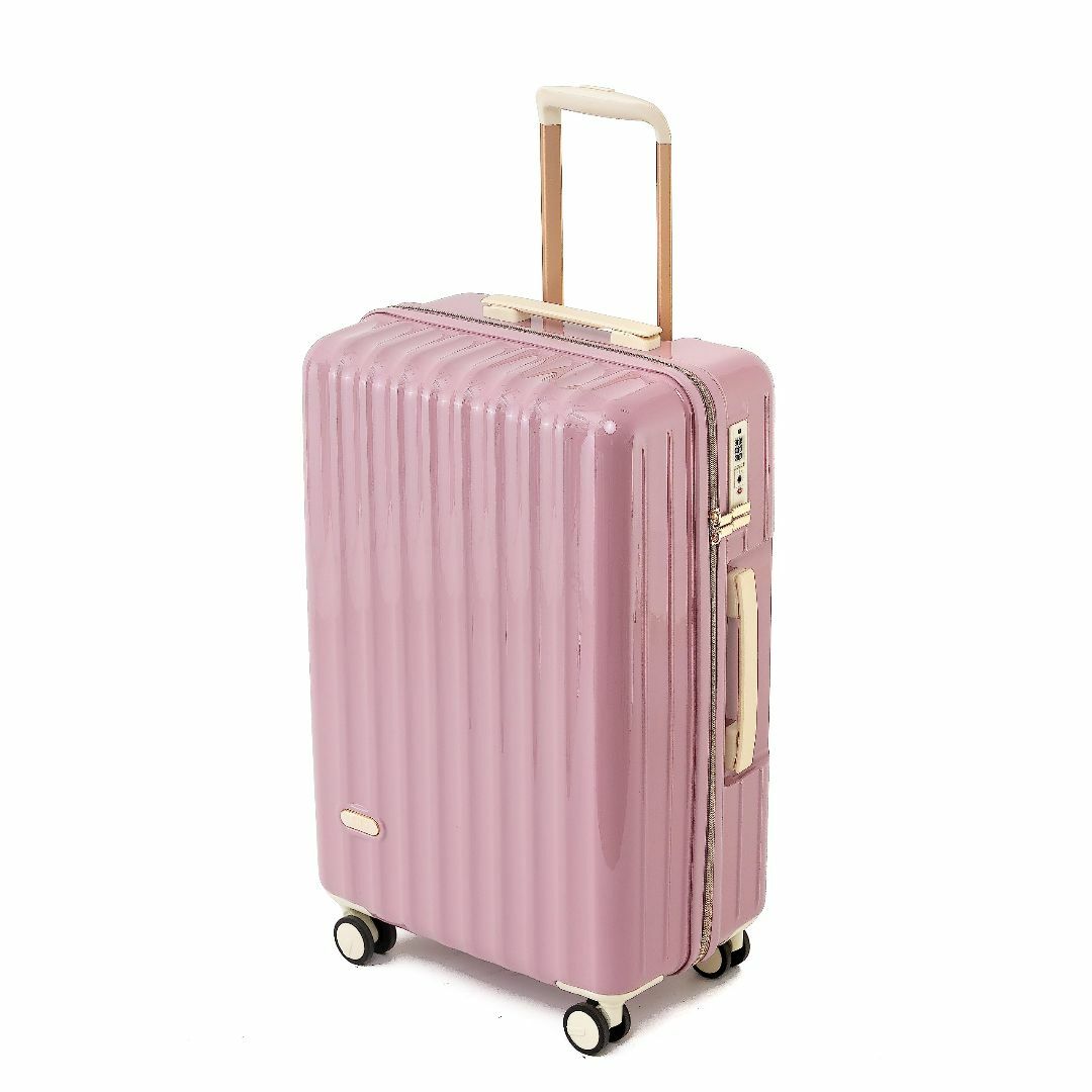 【サイズ:Medium_色:チェリーピンク】スーツケース mサイズ 軽量 かわい
