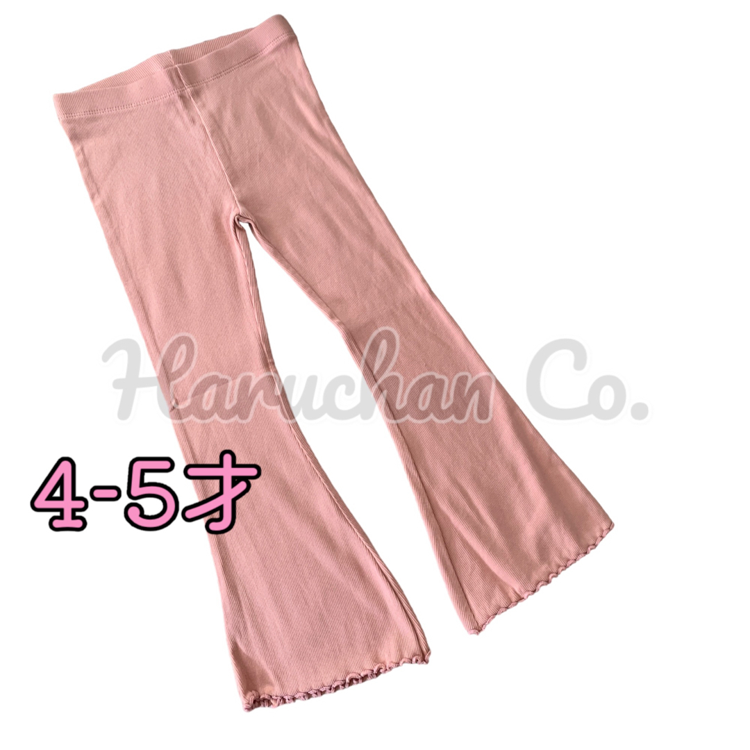 NEXT(ネクスト)の●未使用●4-5才　ピンク　フレア　リブ　レギンス キッズ/ベビー/マタニティのキッズ服女の子用(90cm~)(パンツ/スパッツ)の商品写真