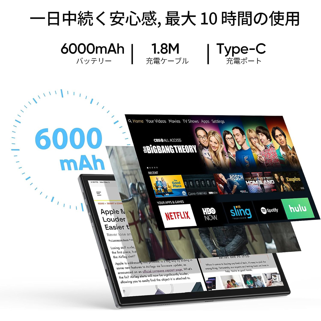 タブレット 10インチ 4GB 64GB Android 13 キッズスペース