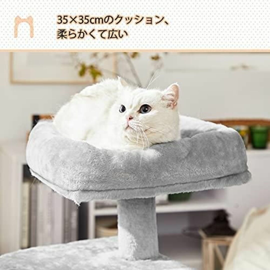 キャットタワー ミニ子猫やシニア猫にお勧め 省スペース 爪とぎ  管25eu