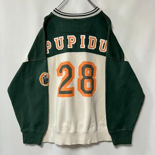 PUPIDU スウェットトレーナー　　ゲームシャツ風　XLサイズ　90s