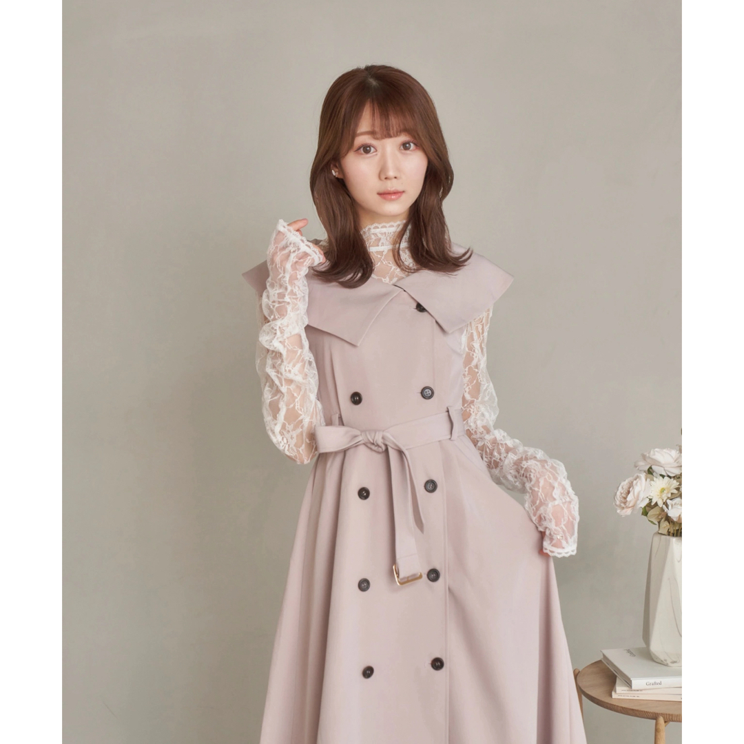 rosé muse big collar trench one-piece | フリマアプリ ラクマ