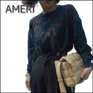 アメリヴィンテージ(Ameri VINTAGE)の未使用⭐️AMERI⭐️ DEVORER FLOWER SHEER TOP(Tシャツ(長袖/七分))