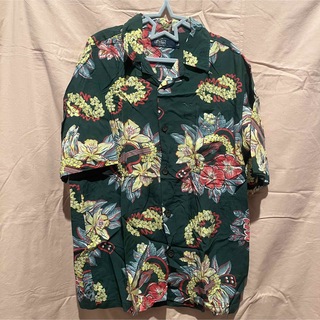 ラルフローレン(Ralph Lauren)のbaiya ラルフローレン　アロハシャツ　レディース　半袖　花柄　160　緑(Tシャツ/カットソー)