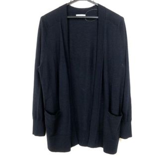 theory luxe コットンシルクショールカラーカーディガン ネイビー 40