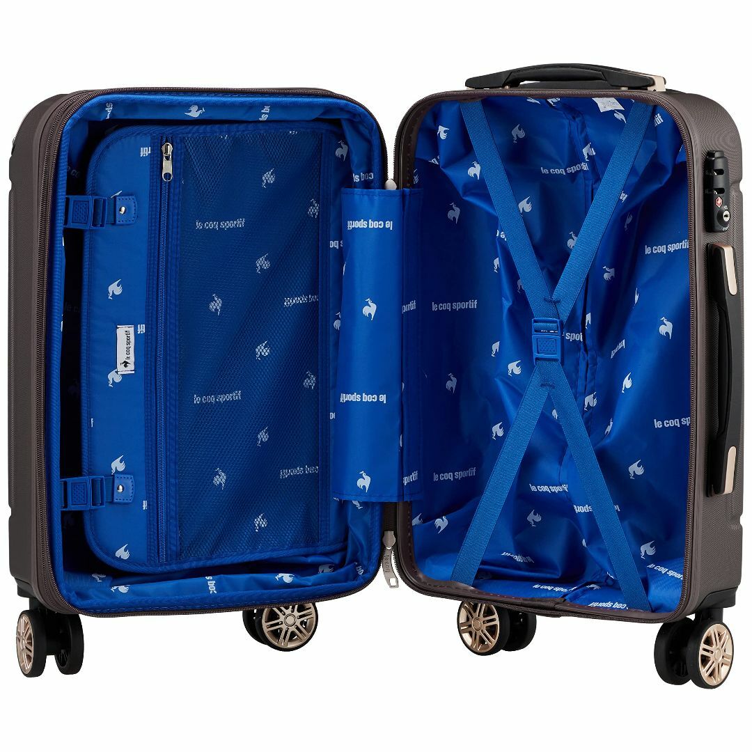 【色: チョコ】ルコックスポルティフ スーツケース ハード シボ加工 拡張機能