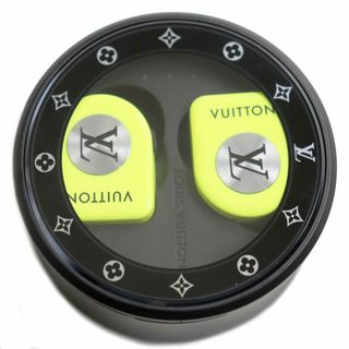 極美品●LOUIS VUITTON ルイヴィトン QAB140 ホライゾン モノグラム LVロゴ入り Bluetooth ワイヤレスイヤホン ライム  箱付き