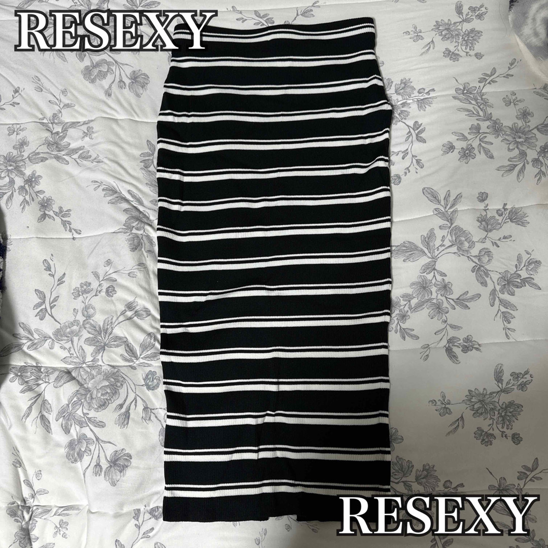 RESEXXY(リゼクシー)のRESEXXY☆リブニットタイトスカート レディースのスカート(ひざ丈スカート)の商品写真