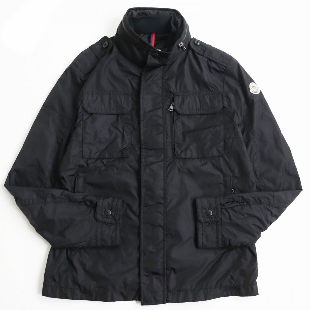 美品●MONCLER モンクレール JONATHAN/ジョナサン ロゴワッペン付き ナイロンジャケット/ブルゾン ブラック 1 国内正規品 メンズ